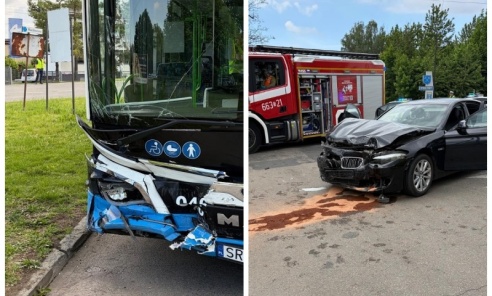 Wypadek na granicy Rybnika i Rydułtów. Zderzenie samochodu z autobusem Wypadek na granicy Rybnika i Rydułtów. Zderzenie samochodu z autobusem - Serwis informacyjny z Wodzisławia Śląskiego - naszwodzislaw.com