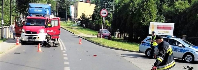 Wypadek z udziałem motorowerzysty. Kierujący jednośladem trafił do szpitala - Serwis informacyjny z Wodzisławia Śląskiego - naszwodzislaw.com