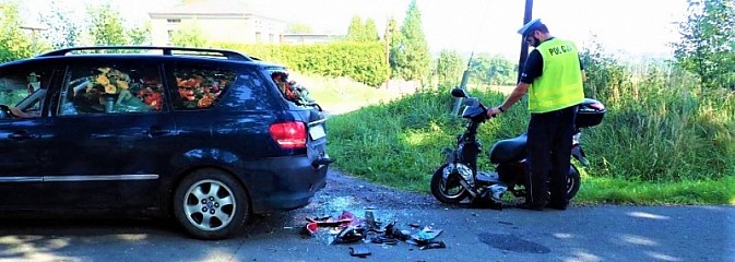 Wypadek z udziałem motorowerzysty w Lyskach - Serwis informacyjny z Wodzisławia Śląskiego - naszwodzislaw.com